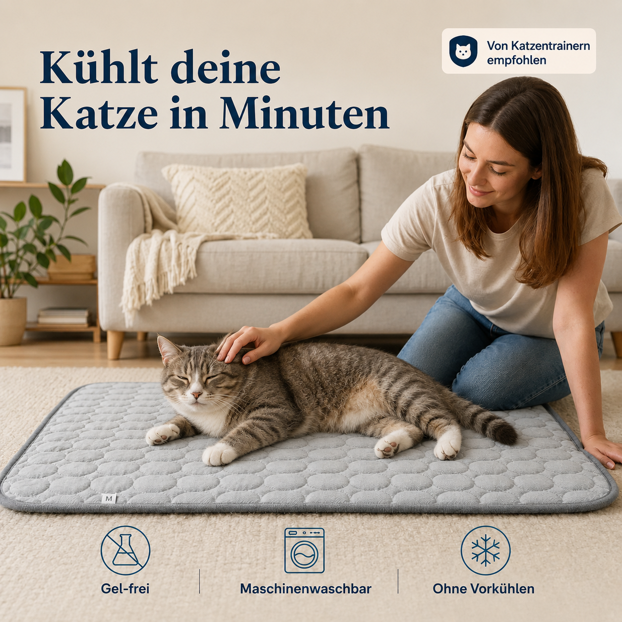 Pfotenquelle Kühlmatte für Katzen 2-für-1