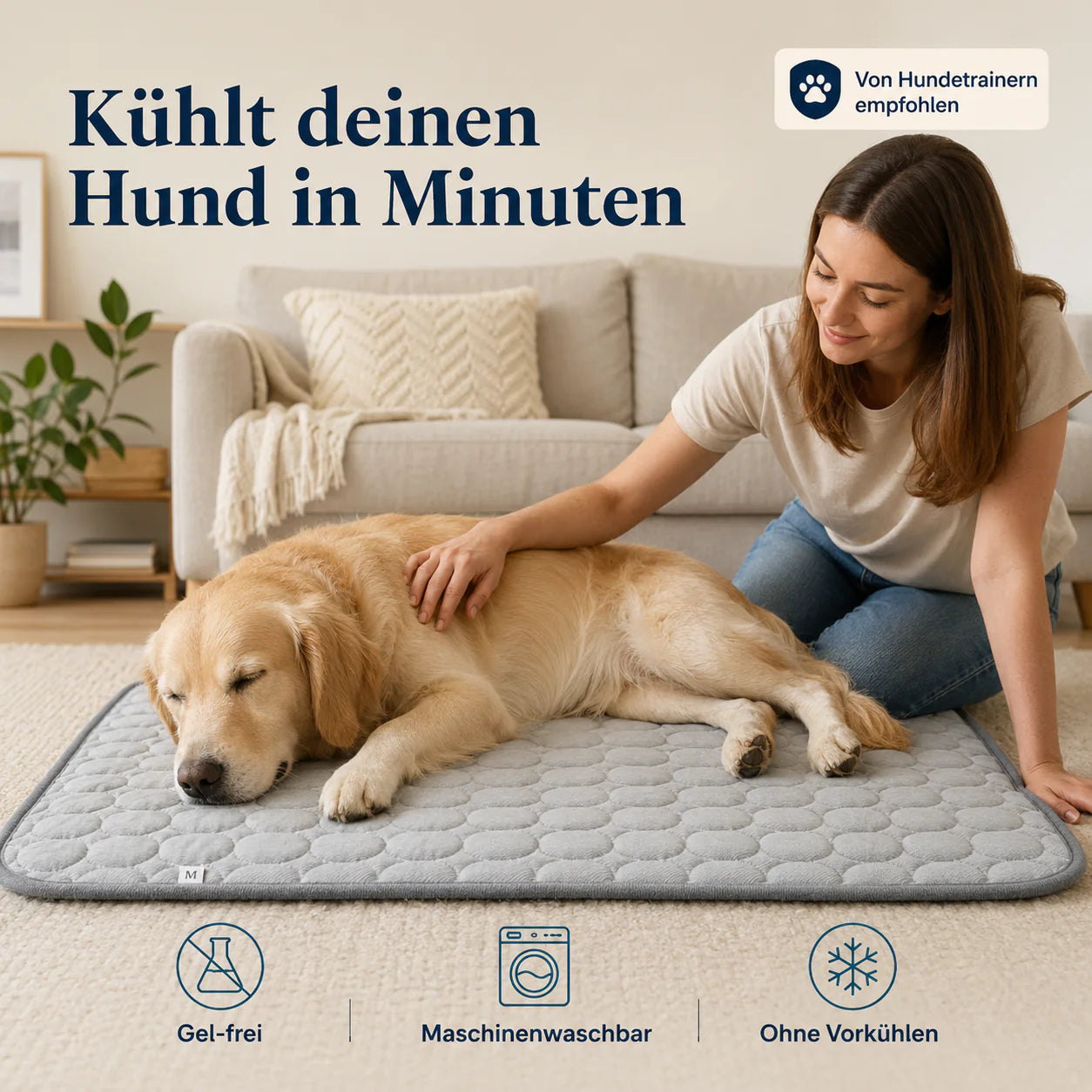 Pfotenquelle Kühlmatte für Hunde 2-für-1